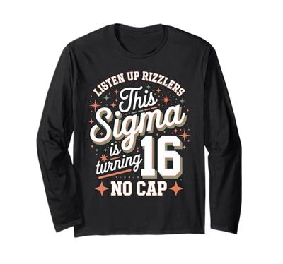 Questo Sigma sta girando 16 Compleanno Design Maglia a Manica