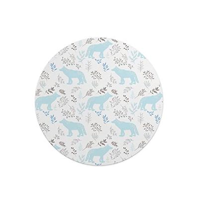 Questo Casa, Tapis de Souris Rond imprimé numérique avec Fond antidérapant pour Bureau et Maison Diamètre 22 cm