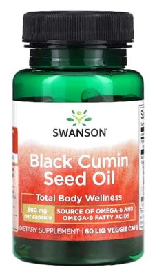 Swanson - Black Cumin Seed Oil 500mg | Essential Fatty Acids for Immune & Inflammatory Balance | Cold-Pressed - 60 Softgels