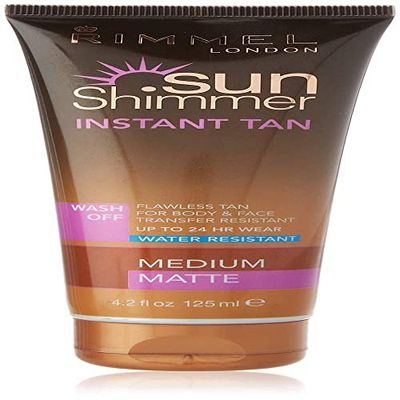 Rimmel Sunshimmer vattentålig omedelbar solbränna tvätta av matt – medium