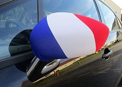 AZ FLAG - France Car Mirror Flag - 2 Pieces - Polyester and Spandex French Small Flag for Car mirrors - Elastic