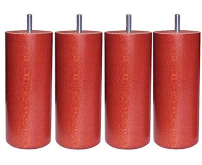 MARGOT 3700527816340 kameleon cilinder, set van 4 bedpoten, hout, kersenkleur, hoogte 30 cm