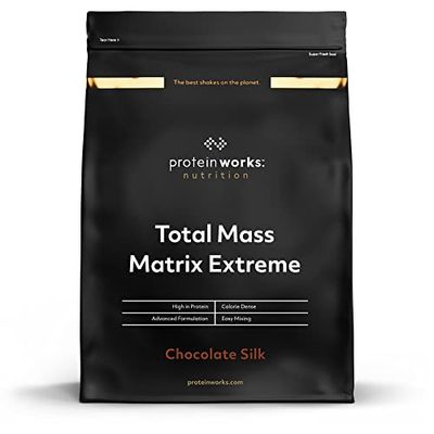 THE PROTEIN WORKS Total Mass Matrix Extreme Protéine en Poudre | Chocolat Onctueux | Gain de Masse | Gain de Poids Hypercalorique | Avec Glutamine, Créatine et Vitamines | THE PROTEIN WORKS | 2.12kg
