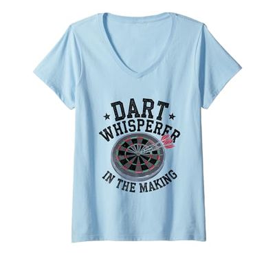 Donna Dart Whisperer In The Making Gioco Giocatore Sportivo Maglietta con Collo a V