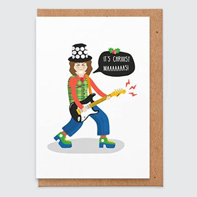 Funny Christmas Card - It's Christmas - Slade - Noddy Holder - Music Gift - Rude Christmas Card - Joke Card - voor hem - voor haar - vriend - vriendin - man - vrouw - kerstkaarten - Brits
