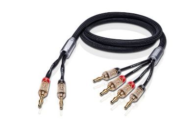 Oehlbach XXL Fusion Four B 200 - high-end bi-wiring luidsprekerkabel set met banana-connector - Made in Germany - 2 x 2m - zwart