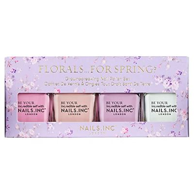 Nails Inc Nails.INC Florals… For Spring? Quad pink, nude, lilac, dark pink 4 x 14ml