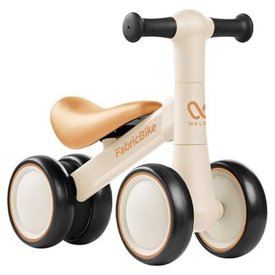 FabricBike Walker - Bicicleta sin Pedales de Equilibrio para niños a Partir de 10 Meses - Juguete para niños y niñas de 10 a 24 Meses - Primera Bicicleta de Aprendizaje para bebés (Light Sand)