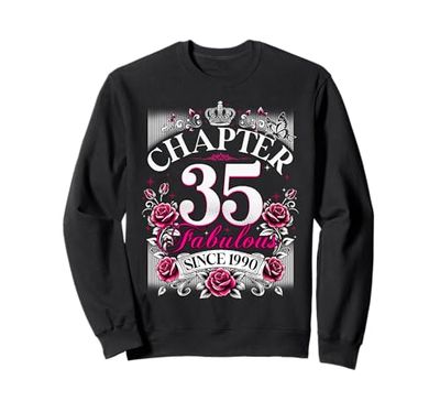 Womens Chapter 35 Fabulous Since 1990 35th Birthday Design Felpa