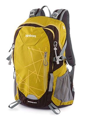 Hauptstadtkoffer lichte wandelrugzak, sportrugzak met regenhoes, fietsrugzak voor op de camping, rugzak met heupriem, unisex 20 liter, Inka Gold