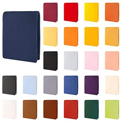 CelinaTex Aqua waterbed boxspringbed hoeslaken 90x200-100x220 cm donkerblauw katoenen bedlaken elastaan