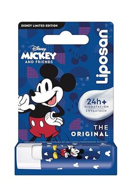 Liposan The Original Mickey Mouse Disney Limited Edition (1x 4,8 g), bálsamo labial para niños con 24 horas de hidratación, bálsamo labial reparador para unos labios suaves