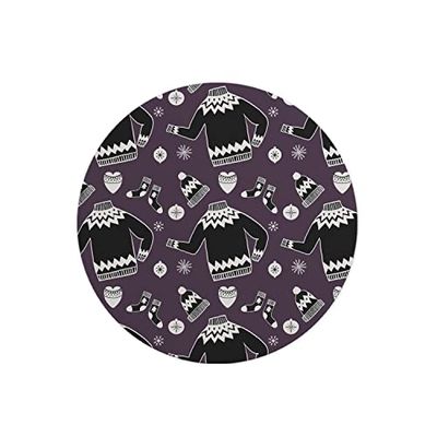 Questo Casa, Round Digital Printed Mouse Pad, Non-Slip Base, for Office and Home, Diameter:22cm