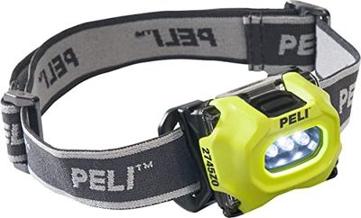 PELI 2745Z0 Latarka czołowa LED ATEX dla strefy 0, certyfikat bezpieczeństwa, odporność na wodę i pył (IP54), kolor: żółty