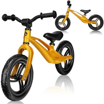 lionelo Bart Draisienne Vélo d'équilibre Cadre léger sans soudures, de 2 Ans jusqu'à 30 kg Roues gonflées Guidon et Selles réglables en Hauteur Poids 3,8 kg