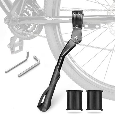 AiQInu bequille Velo, béquille vélo réglable en Aluminium, Béquille latérale de vélo pour vélo de Montagne et de Route Adulte 24-29 Pouces