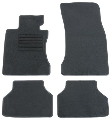 AD Tuning GmbH hg10003 Veludo ajuste suporte preto auto conjunto de tapetes tapetes tapetes Carpet Floor Mats