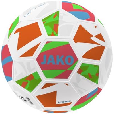 JAKO Lightball Iconic, Blanco/Coral/neón, 5 (350 g)