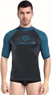 Cressi Hidro Men's Premium Rash Guard S.Seeves - Maillot de Protection Manches Courtes, en Tissu élastique spécial, Protection Solaire UV (UPF) 50+