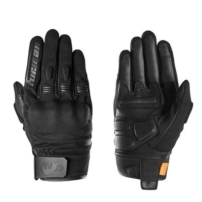 Furygan JET D3O EVO - Men's Motorcycle Gloves - 100% Leather Palm - Comfort - Summer Gloves - Breathable & Light - Compatible Screens - Touch Screen