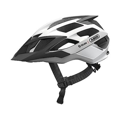 ABUS Moventor Quin mountainbikehelm - Slimme fietshelm met crashdetectie en SOS-alarmsysteem - voor mannen en vrouwen - Wit, maat M