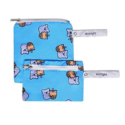 100% RECYCLED Reusable Sandwich Bag & Snack Bags by EcoRight | Zero Waste & Food Safe Lunch Bag - Pack of 2