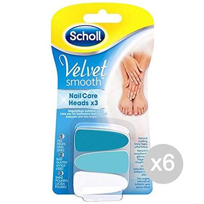 Pedorex Set 6 Velvet Smooth Ricambio X 3 Elettronico Pedicure E Cura dei Piedi, Multicolore, Unica