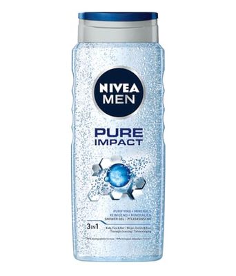 Nivea Pure Impact Shower Gel, 500 ml (Ship from India)