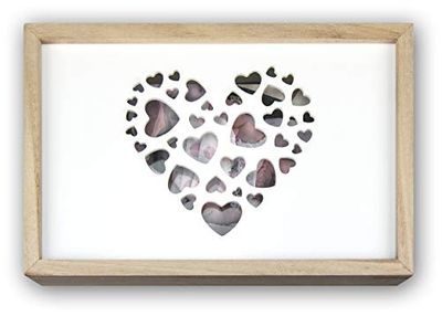 ZEP Love Box USB 10X15 Madera para FOTOS Y Stick CZ1246, Acrilico, Naturale e Bianco, Außenmaß 21,5 x 14,5 x 5 cm, 72 unità
