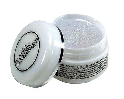 Led/UV Gel Diamond Shimmer con particelle di glitter sottili 15 ml (trasparente)