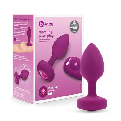 B-Vibe - Vibrating Jewel Plug S/M Pink Ruby