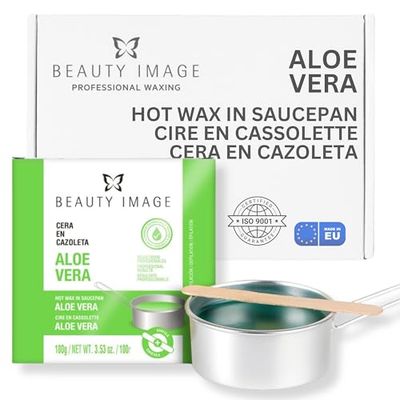 Aloe Vera Hot Wax On a Wax Pot
