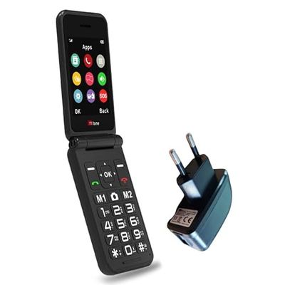 TTfone TT760 4G Telefon komórkowy z dużym przyciskiem dla osób starszych z przyciskiem pomocy awaryjnej - podstawowy odblokowany telefon komórkowy (Black, z ładowarką)