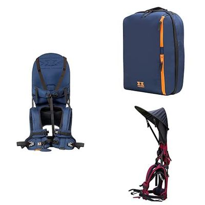 MiniMeis Shoulder Carrier with Matching Backpack and Sunshade - Navy