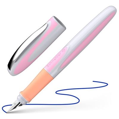 Schneider 168211 - Penna stilografica Ray (destrorsi, con cartuccia d'inchiostro standard, blu reale)