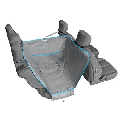 Kurgo Mezza Amaca per Cani in Tessuto Erica, Coprisedile per Auto per Animali Domestici, Resistente all'Acqua, 70 cm, Grigio