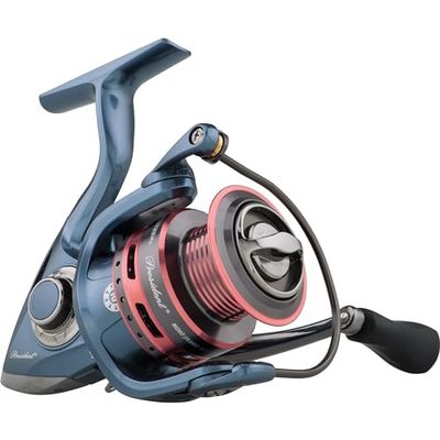Pflueger Lady President spinmolen, maat 40, vismolen, rechts/linker handgreep, grafiet lichaam en rotor, corrosiebestendig, aluminium spoel, voorremsysteem