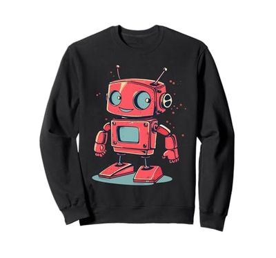 Carino piccolo Robot, Vintage Kids Robot Felpa