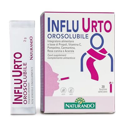 Naturando Influ Urto Orosolubile 20 Bustine. Rimedio Naturale per Superare Velocemente i Primi Disturbi Stagionali