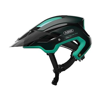 ABUS MonTrailer ACE MIPS Capacete de bicicleta de montanha robusto para uso fora da estrada, para homem e mulher, com base para câmara - verde, tamanho M