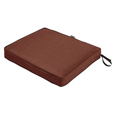 Classic Accessories Montlake FadeSafe 62009HHENNAEC Coussin rectangulaire épais et résistant pour terrasse avec Envers résistant à l'eau, Rouge henné chiné, 53,3 x 48,3 x 7,9 cm (l x P)