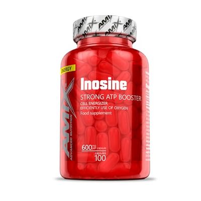AMIX - Suplemento Deportivo Inosine en 100 Cápsulas - Ayuda a Aumentar la Fuerza y la Resistencia - Contribuye a la Recuperación Muscular - Suplemento Alimenticio