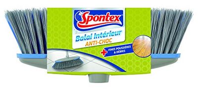 SPONTEX - 1 testina interna - Compatibile con tutte le maniche Spontex - Fibre a doppia azione - Bordi antiurto