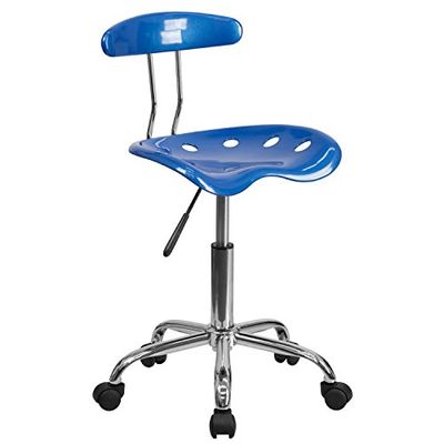Flash Meuble Vibrant Vert Pomme et Chrome Ordinateur tâche Chaise avec siège de Tracteur