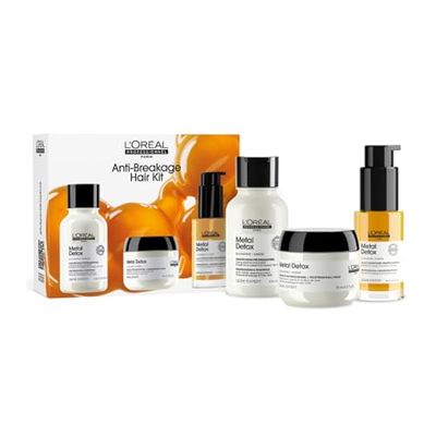 L'Oréal Professionnel Metal Detox Shampoo, Mask & Oil Mini Trio Kit, Prevent Breakage & Colour Fade from hard water, 100ml, 75ml & 30ml