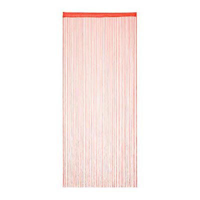 Relaxdays String Curtain, Pull-Through, can be Shortened, for Doors & Windows, Decorative, Washable, 90x245 cm. Red