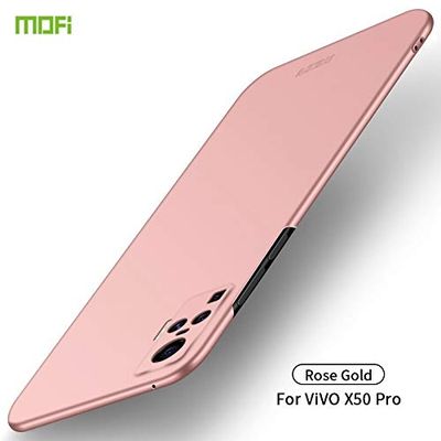LICHONGGUI For Vivo X50 Pro, Esmerilado PC Caso Duro Ultrafino (Color : Rose Gold)