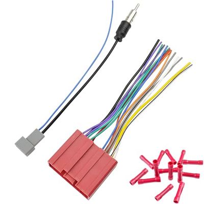 jayubien Jayubien Wiring Harness for Mazda Radio Wire Harness Antenna Adapter Kit, Compatible with Mazda 2/3/4/5/6/CX-5/CX-7/CX-9 Protege Miata MPV Tribute 24Pin Stereo Connector Plug