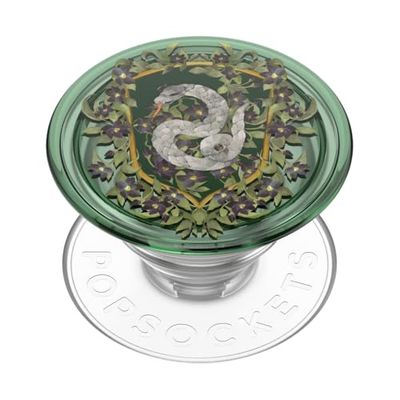 PopSockets - Impugnatura per telefono con cavalletto espandibile, impugnatura adesiva, Harry Potter - Stemma floreale Serpeverde