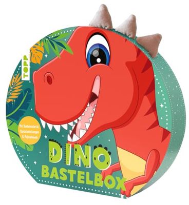 Dino-Bastelbox. Mit Anleitungen, Bastelmaterial und Mitmachbuch: 8 Anleitungen, buntes Bastelmaterial, Mitmachbuch (16 Seiten, A5, Softcover)